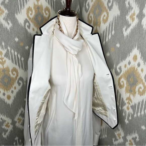 Ralph Lauren Cream with Black Trim Brushed Moleskin Cotton Waist Coat Gilet Vest - Picture 13 of 16